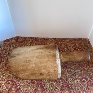 Antique hand made wooden primitive rustic farmhouse/shabby chic wood grain scoop